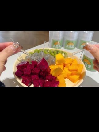 家用旅行透明罐装一次性水果蛋糕叉加长加厚竹节纹水果叉果盘叉子#水果叉 #家用必备 #果盘叉子 #好物分享 #日常分享
