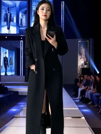 高级大码女装长款西装风衣外套休闲宽松英伦风过膝大衣#早秋冷冽又随性的气质穿搭#说好的随便穿穿去看秀#琥珀流光风外套太适合秋天了#早秋秀场抄作业告别路人感#初秋一周不重样穿搭