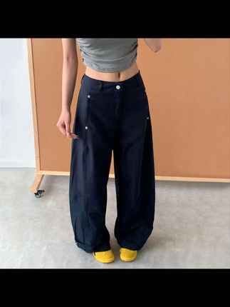 直筒休闲裤女2025新款美式显瘦宽松百搭弯刀阔腿裤#直筒裤 #休闲裤 #美式 #显瘦穿搭 #弯刀裤