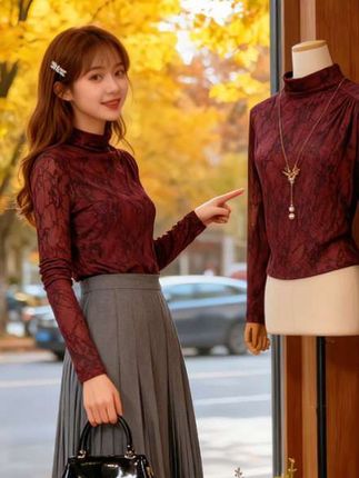 #随时随地标记一下 #如果上班都穿流光高智风 #早秋高智感职场穿搭 #早秋贵气感穿搭 #时尚显瘦网纱打底衫