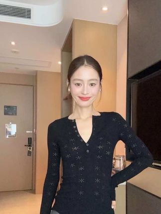 【部分现】辣妹镂空毛针织衫打底亨利长袖修身显瘦女内搭上衣M1177#高级感穿搭 #辣妹穿搭 #女神穿搭 #女装 #今日穿搭