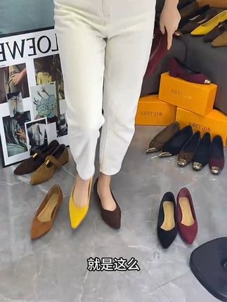 2025新款一脚蹬单鞋女鞋百搭四季尖头大码透气小猫跟女低跟高级感#尖头鞋 #单鞋 #一脚蹬懒人鞋 #好穿不累脚 #高级感穿搭