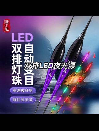 双排LED夜光漂咬钩变色日夜两用425硬尾浮漂醒目电子漂鱼漂#户外钓鱼 #浮漂鱼漂 #垂钓 #钓鱼装备 #渔具用品 @小店随心推 @巨量千川 @DOU+上热门