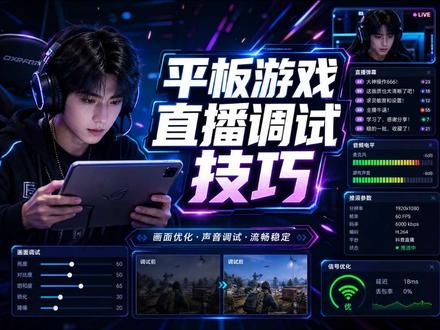 🎉平板主播从0-1超详细obs调试教程! 不论任何游戏,跟着主播操作,十分钟你也可以调出属于自己的直播效果!#直播 #直播调试 #直播调试滤镜画质 #obs调试#游戏主播
