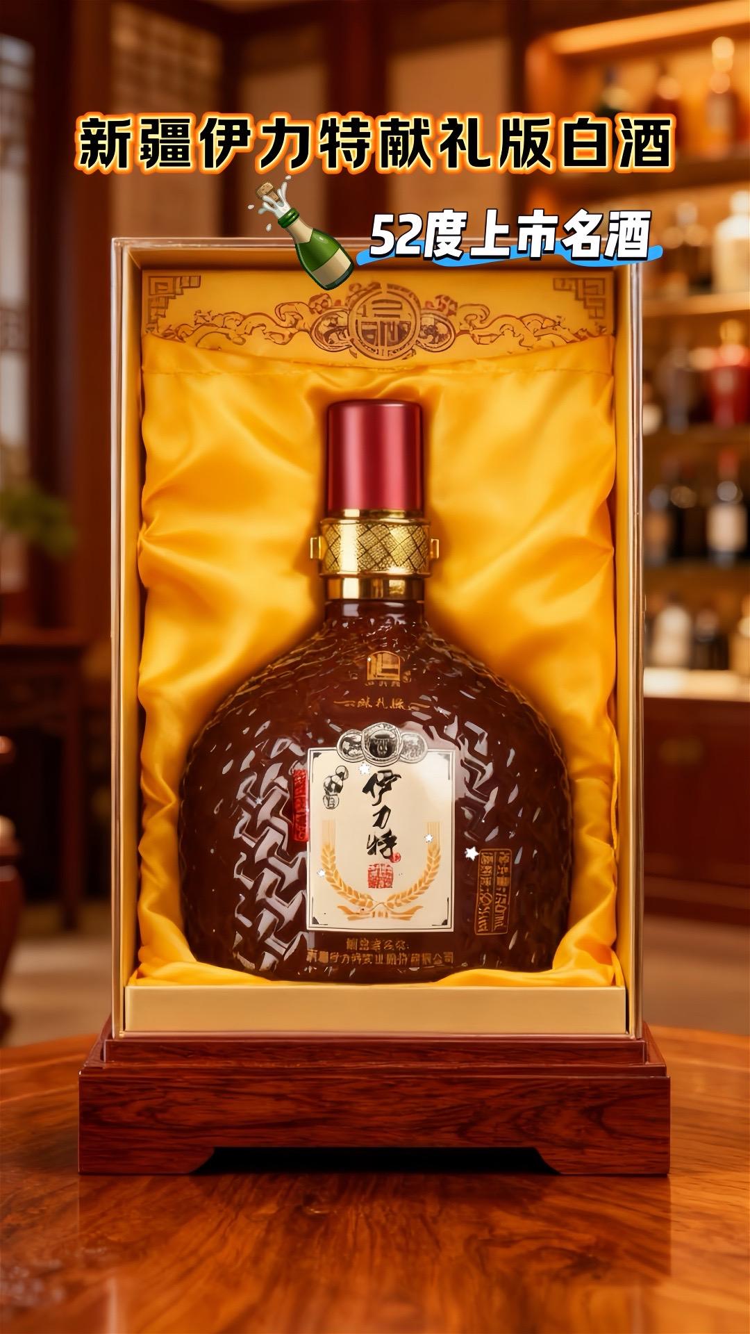 【伊力特古法酿造献礼版:以时光佳酿,敬重要之人】 52度浓醇酒体,750ml大容量承载心意,是宴请宾客、礼赠亲友的优选。 承袭古法酿造工艺,岁月沉淀出醇厚酒香,入口绵柔甘冽,余韵悠长,尽显新疆名酒的独特风味。 精致礼盒包装,尽显典雅质感,每一瓶都是匠心与诚意的融合,无论是商务馈赠传递敬意,还是佳节送礼表达祝福,都能彰显格调,让每份情谊都更显厚重。#好物推荐#新疆伊犁特#新疆白酒#白酒#好酒