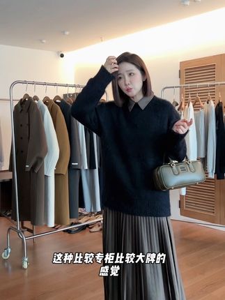 入冬降温穿搭最爱穿这种柔软又保暖的毛衣了!长毛感保暖性强,上身搭配百搭又不显臃肿,日常通勤慵懒松弛感满满#毛衣控 #慵懒毛衣穿搭