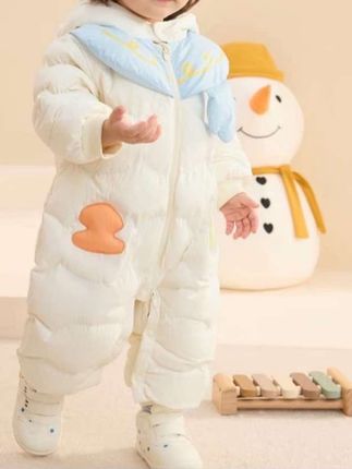 婴儿羽绒服连体衣宝宝冬装外出女童爬服哈衣2025新款#百搭#穿搭#婴儿连体羽绒服 #宝宝羽绒服 #宝宝羽绒爬服