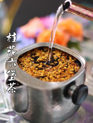 当桂花遇上六堡茶,是伏天里的解药。#桂花六堡茶 #六堡茶 #养生茶 #夏日必备 #广西