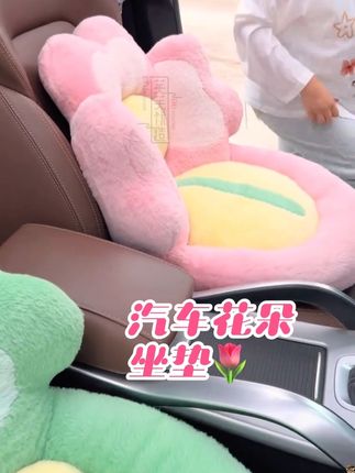 汽车坐垫 毛茸茸的花朵汽车坐垫#坐垫 #汽车坐垫冬季毛绒 #汽车坐垫 #强烈推荐
