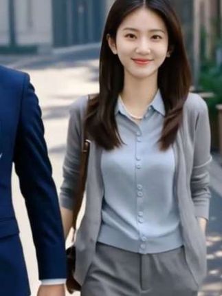 气质爆款洋气假两件针织开衫#谁穿谁好看 #气质这一块拿捏死死的 #穿出自己的风格 #气质穿搭 #洋气减龄