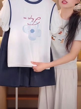 女童夏季短袖POLO衫T恤套装中大童女孩夏装薄款裤中裤两件套#夏日穿搭 #女童套装 #高品质童装 #好物推荐🔥 #面料柔软舒适