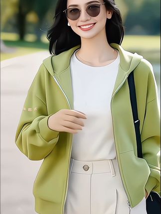 春秋时尚卫衣长袖外套#时尚气质穿搭 #气质女人 #高级感穿搭 #春秋新款