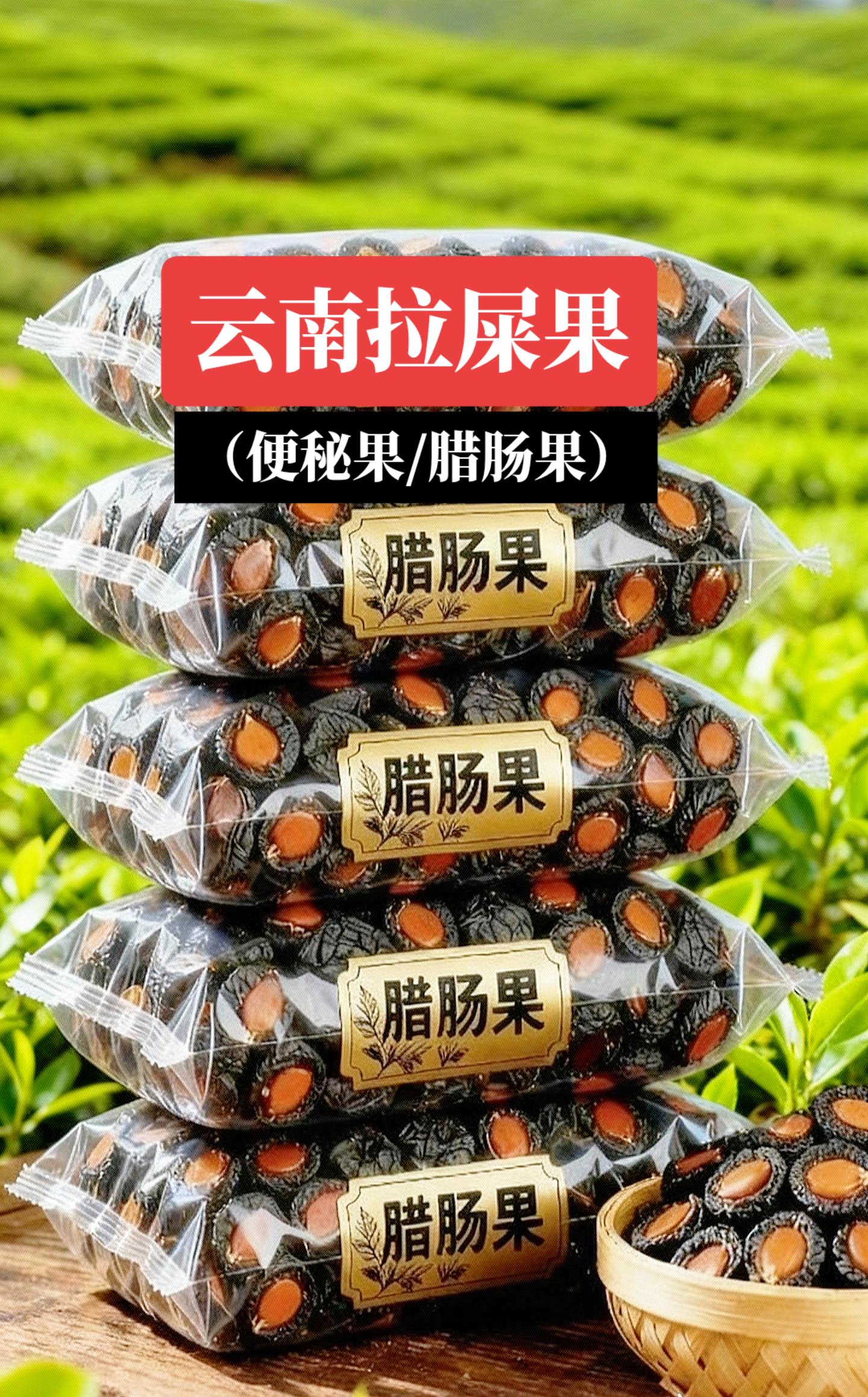 肠胃蠕动慢,便秘,大鱼大肉油腻东西吃多了,就喝它! 腊肠果直接吃,口感微甜像桂圆干;泡成水,味道独特似普洱。大餐后来几片,身体轻盈心情好!#便秘 #每天跟我涨知识 #农产品 #腊肠果