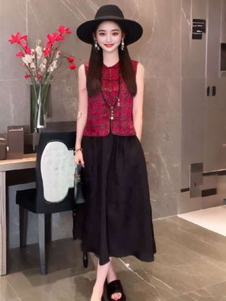 #自带松弛感的慵懒风穿搭 #新中式穿搭 #气质套装 #时尚穿搭 #新中式套装裙