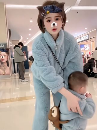 #睡衣家居服 #穿搭 #这也太好看了 #韩系慵懒风#珊瑚绒睡衣