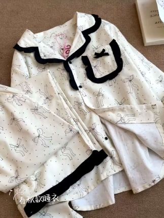 #睡衣家居服 #春秋穿搭 #家居服套装 #慵懒风穿搭 #韩系穿搭
