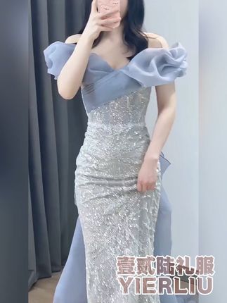 在一切破旧褪色中,请你永远闪烁#敬酒服 #晚礼服 #晚宴礼服 #壹贰陆礼服 #礼服裙