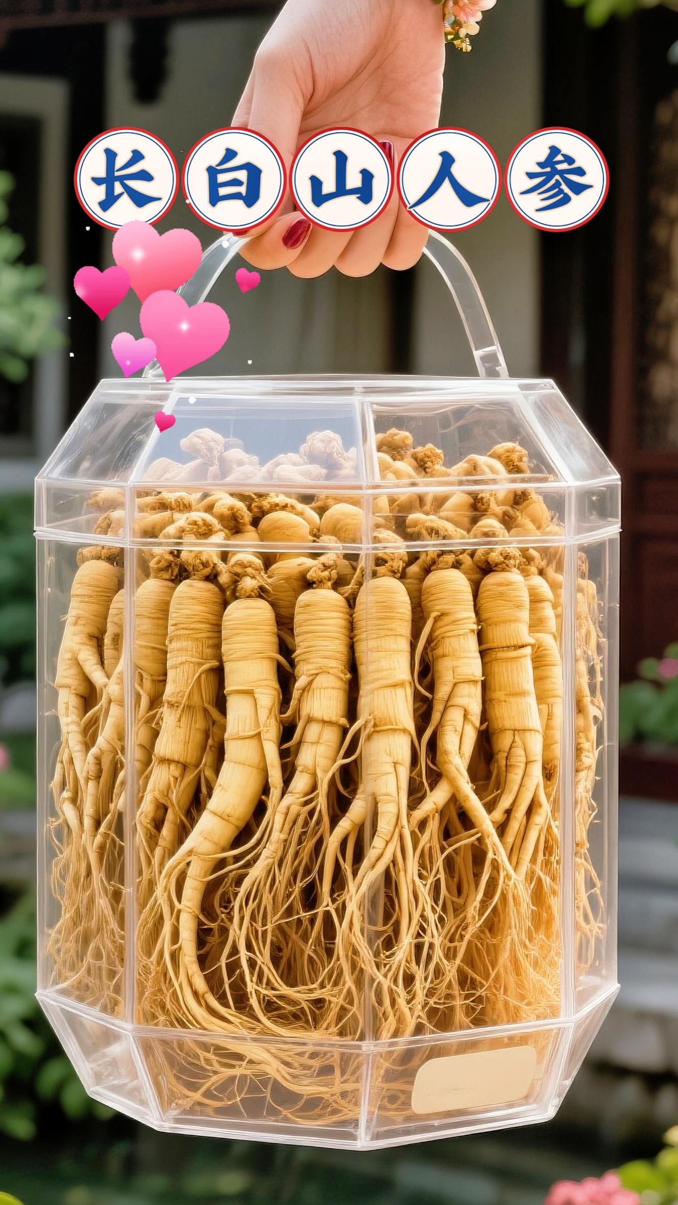 家人们,长白山深处藏八年的宝贝来啦!这参头 饱满,须根密如银丝,带着大山的灵气!每一根 都足龄生长,浆气超足,切开全是琥珀色精华~ 煲汤、泡酒、送长辈都绝了! #长白山人参 #老参 #人参 #抖音美食推荐官 #好物推荐@DOU+上热门@DOU+小助手