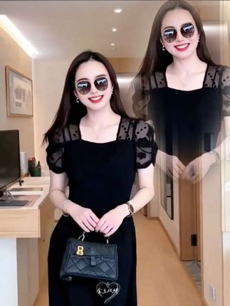 #今日穿搭#连衣裙分享 #新款连衣裙 #黑色连衣裙