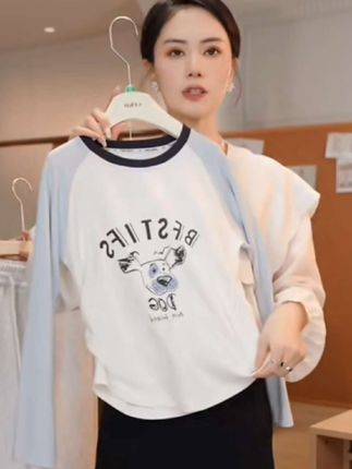 SZKP女童秋装2025新款长袖上衣中大童儿童休闲T恤衫#气质穿搭分享 #女宝穿搭