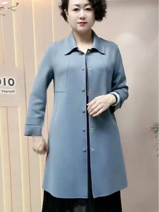 #时尚女装穿搭 #外套 #时尚妈妈装 #风衣外套中长款 #面料柔软舒适