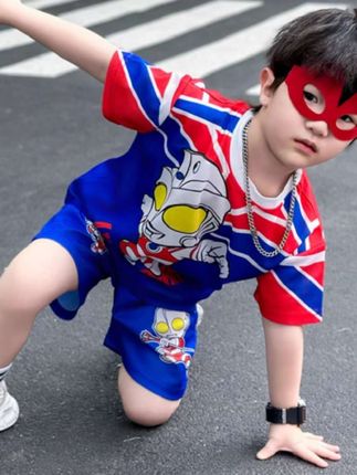 男童套装奥特曼儿童网眼速干套装男童女童套装夏季短袖两件套#男童套装#男童穿搭  #谁穿谁好看#男童夏装 #谁穿谁好看 #这才是童年真实的样子 @DOU+小助手