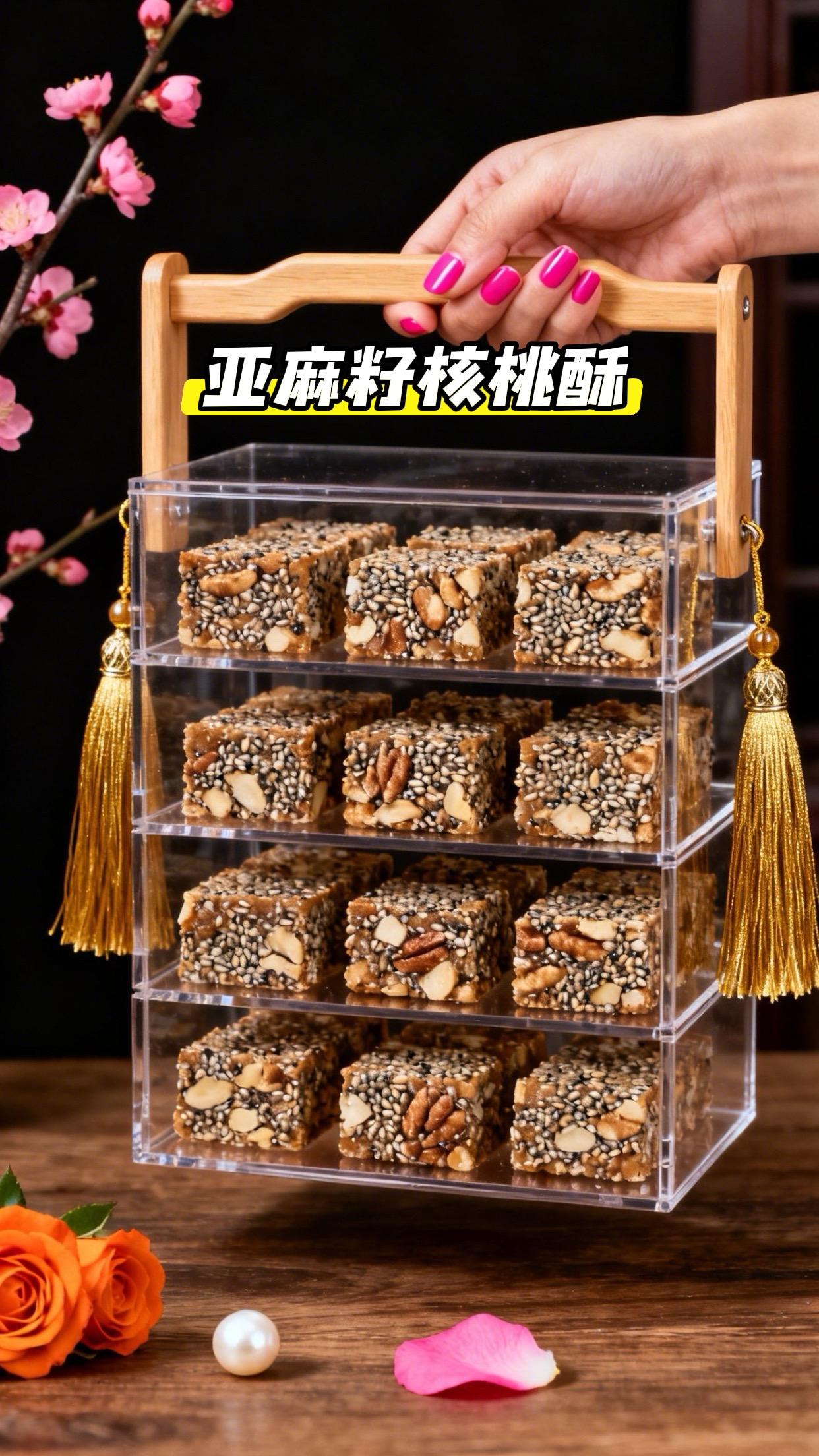 一口沦陷!亚麻籽+核桃双料暴击,酥到掉渣还能嚼到坚果颗粒,早餐配奶、下午解馋都绝了,健康零食就选它!#亚麻籽核桃酥 #无糖 #控糖饮食 #控糖 #糖友饮食