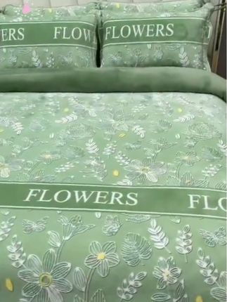 牛奶绒双面绒四件套,入冬床品,印花床上用品,床裙加厚加绒被罩,可水洗防静电#牛奶绒四件套 #牛奶绒 #秋冬必备 #家纺床上用品