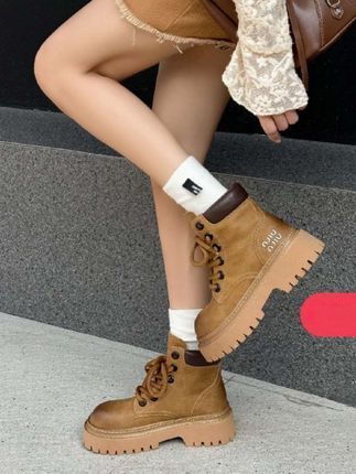 小码复古马丁靴厚底靴子英伦风秋冬秋季百搭加绒马丁靴厚底靴子 #马丁靴 #英伦风 #秋冬靴子 #加绒