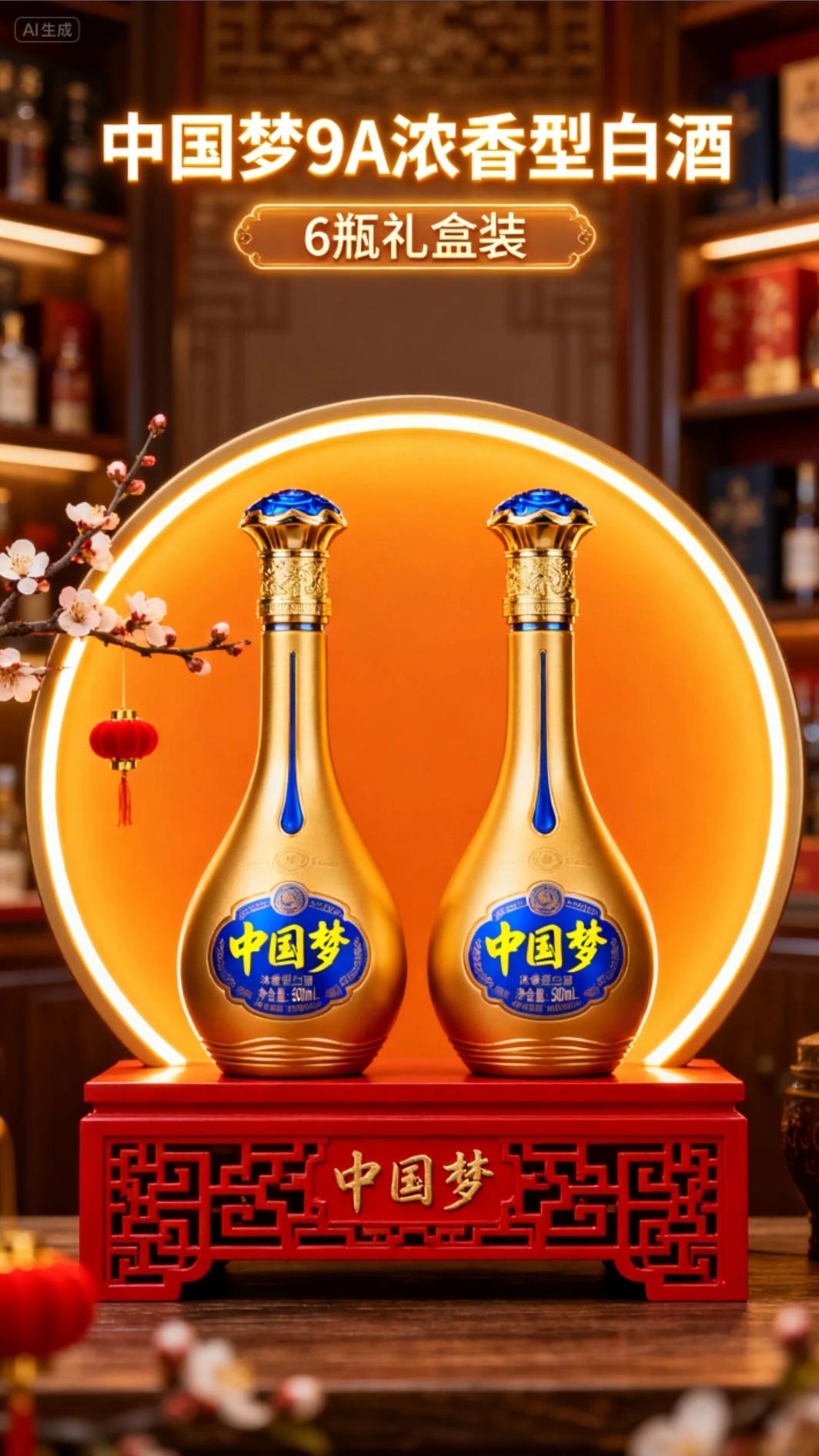 #喝出新高度 梦星缘白酒,尝过的人念念不忘,没尝过的可得试试!52度浓香型,纯粮酿造,一箱6瓶,精美礼盒装。自己喝、招待客人、送朋友都合适~ 酒瓶颜值超高!流线型瓶身,颈部细、中部圆润、底部微收,线条特流畅。瓶身金色带金属光泽,特华贵;瓶盖有蓝色装饰,瓶身蓝色标签印着“中国梦”等字样,又美又好认~ 喜欢喝酒的别犹豫,赶紧下单,让梦星缘陪你度过美好时光~ #白酒 #品质白酒 #白酒推荐 #浓香型白酒