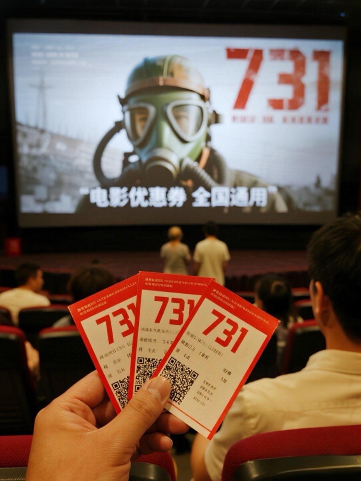 看《731》时,每一幕都在提醒着我们曾经的苦难。走出影院,心情久久不能平静。吾辈自强,勿忘国耻#电影热烈上映 #电影 #电影优惠券抖音团购 #731电影