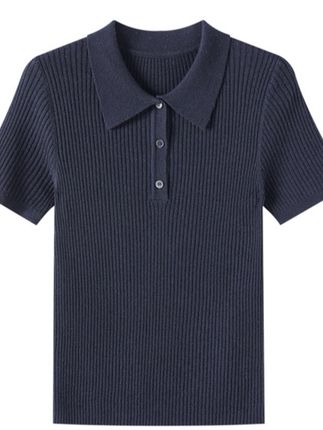 经典POLO针织衫透气夏季新款短袖T恤简约百搭老钱风女装#夏季穿搭 #女装 #高级感穿搭 #健身穿搭 #显瘦搭配