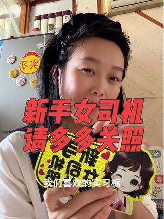咱们新手刚拿到驾驶证,千万不要一个人上高速,实习标记得提前准备上,可以多贴,不能不贴,我的是新手女司机#强烈推荐 #新手女司机 #实习标 #带磁铁