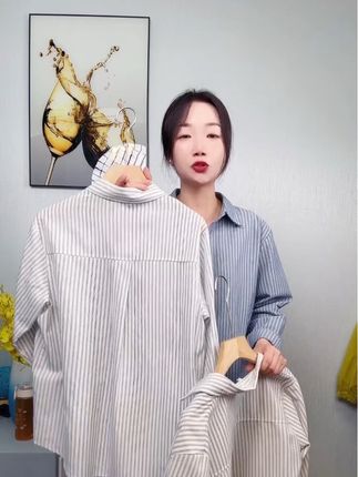 #小个子穿搭 #条纹衬衫搭配