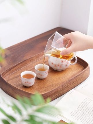 胡桃木圆角清然茶托盘 #生活美学 #品质生活 #茶空间 #好物推荐🔥 #茶空间