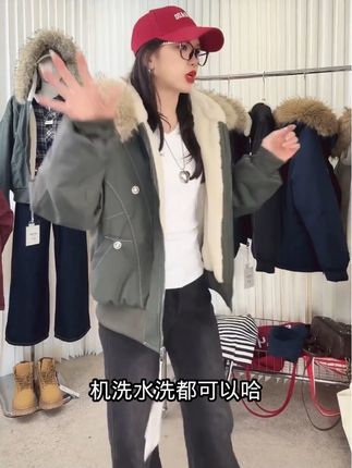 一件过冬的超厚派克服上新啦~ #一件过冬 #派克服#男女同款 #许妍 #宽松版型
