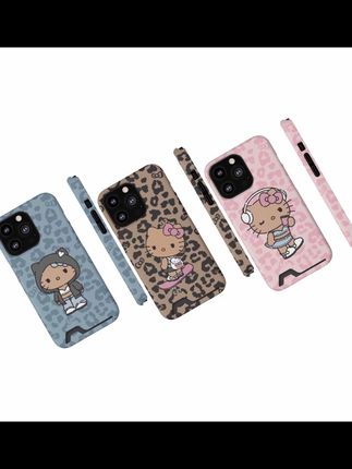 插卡韩国进口菲林 | 黑皮豹纹凯蒂 Kitty iPhone手机壳#手机壳 #超好看 #潮牌手机壳 #苹果手机壳