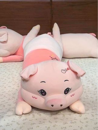呆萌可爱的趴猪抱枕 QQ弹弹 快给重要的人安排起来 #抱枕 #猪猪抱枕 #毛绒玩具 #礼物 #也太可爱了吧