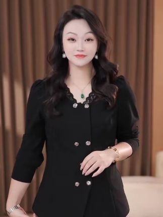 大码女装宽松显瘦高级新中式国风盘扣黑色上衣女 #女装 #显高显瘦 #遮肉显瘦穿搭 #时尚气质穿搭 #洋气穿搭