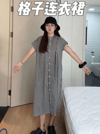 从孕期穿到现在的格子裙可太好穿啦~ #慵懒风穿搭 #韩系穿搭 #格子控