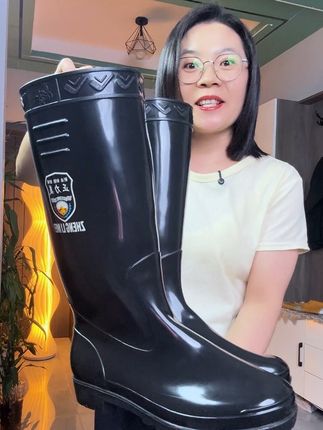 加厚耐磨耐酸碱防滑特种雨靴#软底软面穿上超舒服 #劳保雨靴 #长筒雨靴 #防滑雨靴 #雨靴