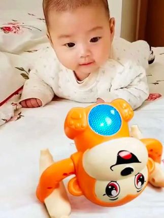 #翻跟头小猴子 #宝宝抬头练习玩具