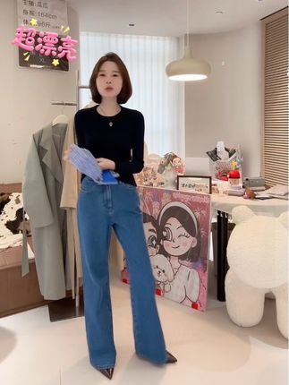 #高级感穿搭 #通勤搭配 #牛仔裤 #显瘦显高显腿长 #简约穿搭