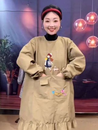 #罩衣#防泼水防油污#新款罩衣#厨房做饭上班工作服#罩衣