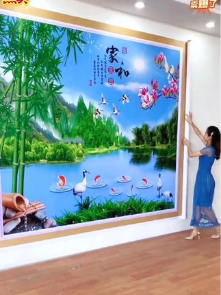 #家居装饰画 #客厅装饰画 #墙贴 #3d立体墙贴 #壁画背景墙 @DOU+上热门 @抖音小助手 @DOU+小助手