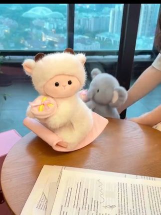 摇摇乐拍手摆动毛绒玩具偶小羊唱歌小象生日陪骑木马女友礼物音乐#毛绒玩具 #摇摇乐