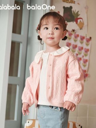 巴拉巴拉balaOne宝宝外套女童上衣儿童2025新款秋装甜美百搭刺绣#外套#上衣#穿搭#好物推荐#专柜品质