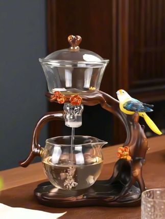 #上热门 雅璃自动茶具玻璃懒人泡茶器,家用办公室盖碗泡茶茶杯功夫茶具#玻璃茶具#自动磁吸茶具套装#懒人泡茶壶#功夫茶具@DOU+上热门 @巨量算数