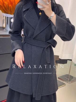 爆款超细羊毛中长款大衣#双面羊绒大衣 #高级感穿搭 #韩系穿搭