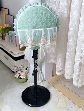 #风扇防尘罩 电风扇罩风扇套防尘罩子简约防尘套绣花落地欧式#防尘罩 #居家好物 #风扇罩 #好物推荐🔥